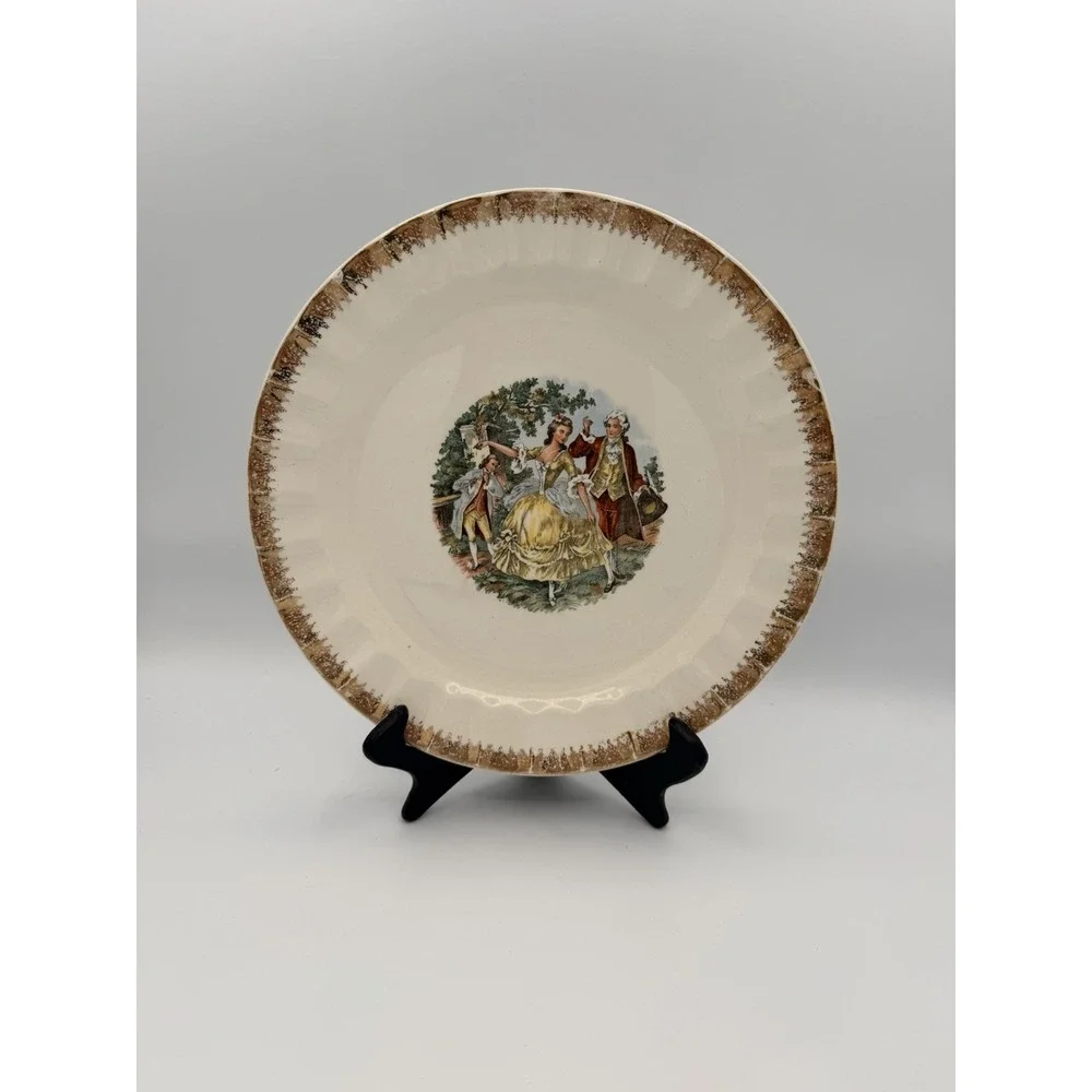 Vintage Colonial Courting Couple Plate The Cronin China Co.